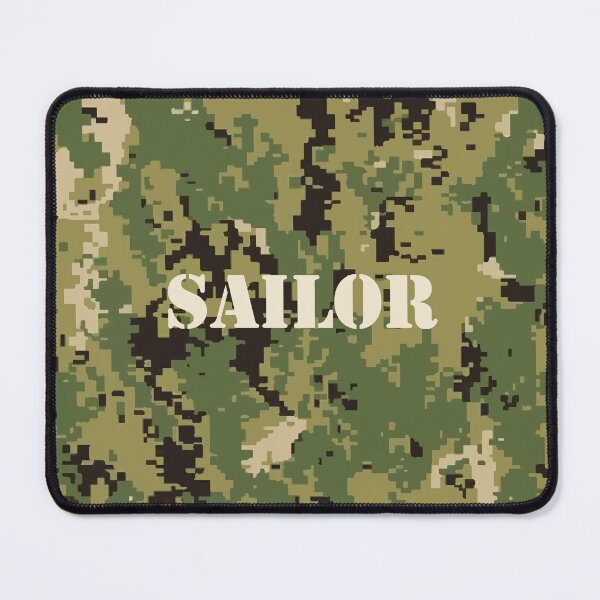 Item preview, Marine Pattern (MARPAT), NWU typeIII AOR-2, digital camouflage pattern swatch. US. Marines, US.navy - text: SAILOR typographic designed and sold by NineJuly.