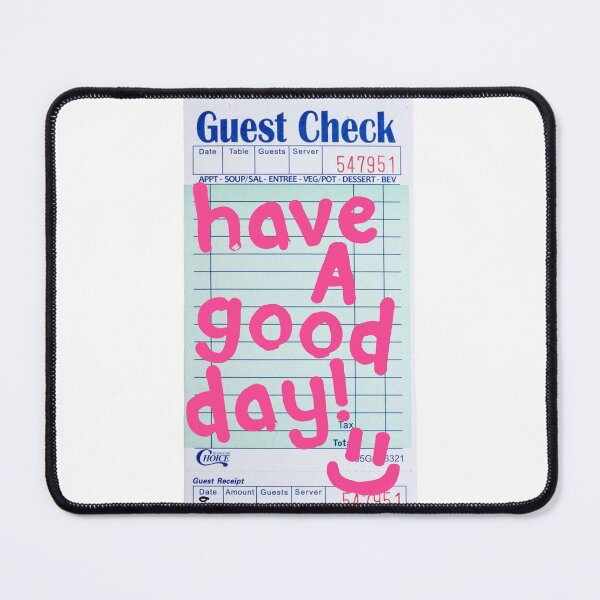 Item preview, Have a Good Day :) Guest Check Art (Pink) designed and sold by dressedbyjord.