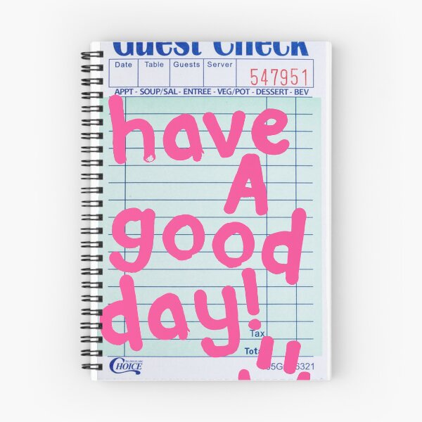 Item preview, Have a Good Day :) Guest Check Art (Pink) designed and sold by dressedbyjord.