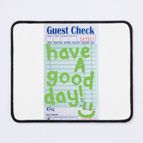 Item preview, Have a Good Day :) Guest Check Art (Green) designed and sold by dressedbyjord.