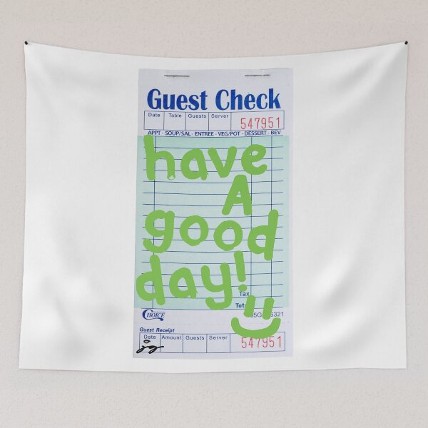 Item preview, Have a Good Day :) Guest Check Art (Green) designed and sold by dressedbyjord.