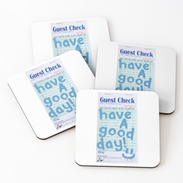 Item preview, Have a Good Day :) Guest Check Art (Blue) designed and sold by dressedbyjord.