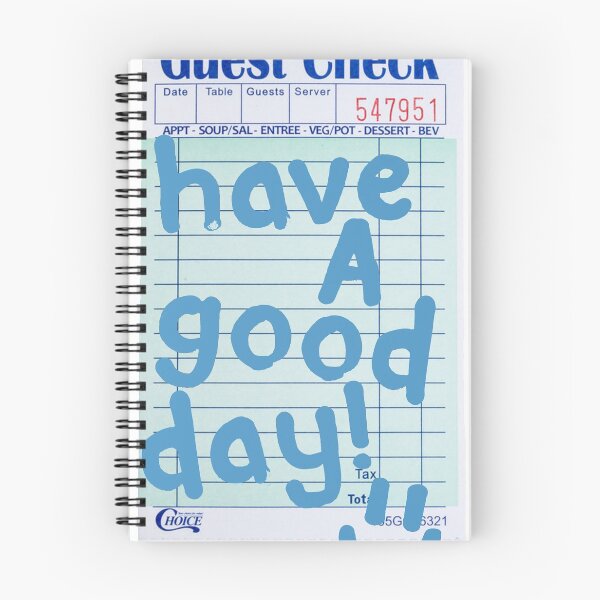 Item preview, Have a Good Day :) Guest Check Art (Blue) designed and sold by dressedbyjord.