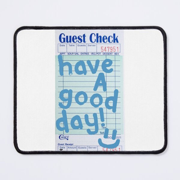 Item preview, Have a Good Day :) Guest Check Art (Blue) designed and sold by dressedbyjord.