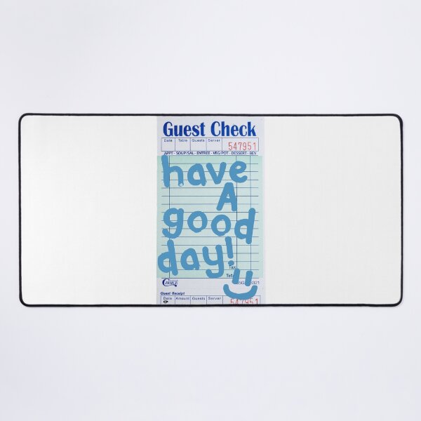 Item preview, Have a Good Day :) Guest Check Art (Blue) designed and sold by dressedbyjord.