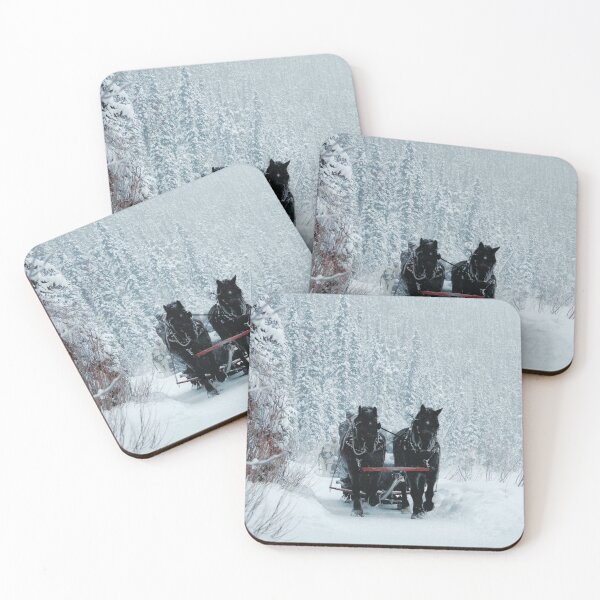Item preview, Black Horses in Snow Fall Wintermood designed and sold by SammyyCruse.