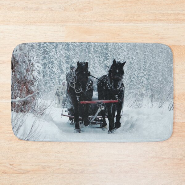 Item preview, Black Horses in Snow Fall Wintermood designed and sold by SammyyCruse.