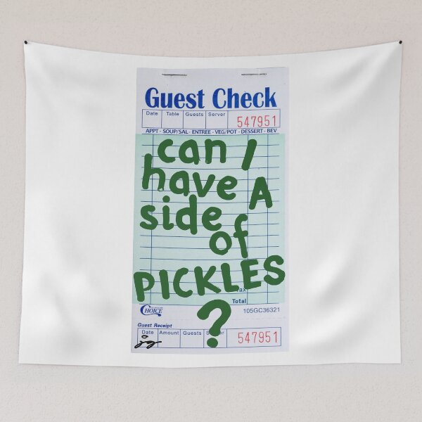 Item preview, Can I Have a Side of Pickles? Guest Check Art :) designed and sold by dressedbyjord.