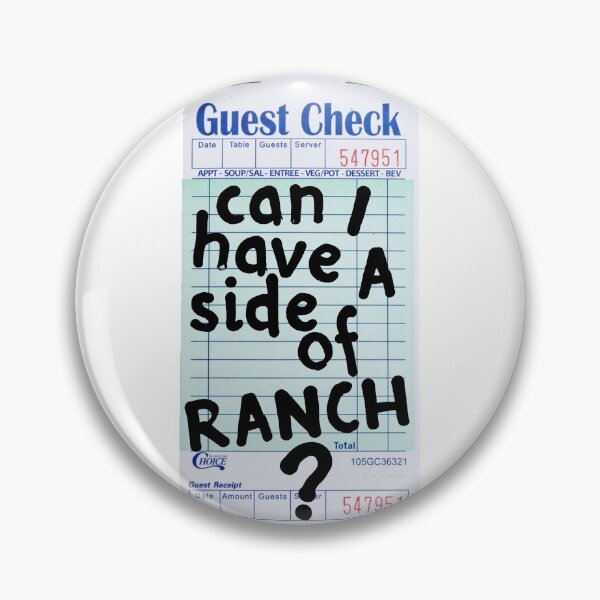 Item preview, Can I Have a Side of Ranch? Guest Check Art :) designed and sold by dressedbyjord.