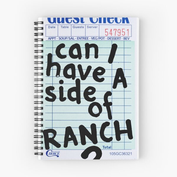 Item preview, Can I Have a Side of Ranch? Guest Check Art :) designed and sold by dressedbyjord.