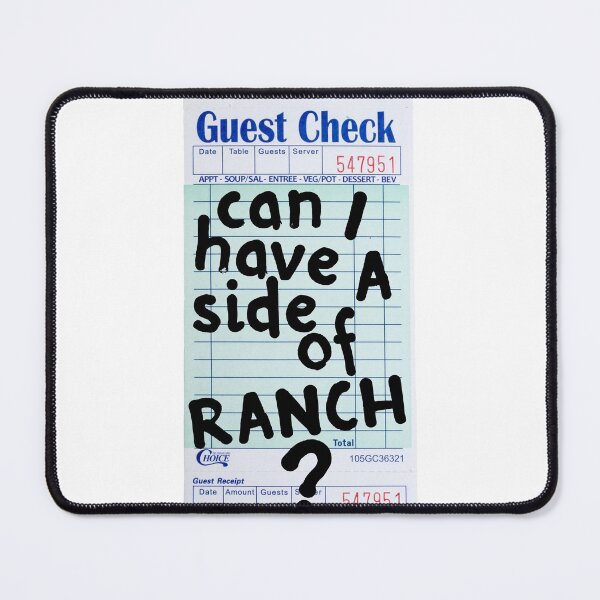 Item preview, Can I Have a Side of Ranch? Guest Check Art :) designed and sold by dressedbyjord.