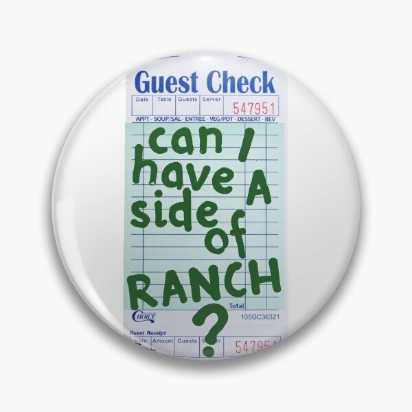 Item preview, Can I Have a Side of Ranch? Guest Check Art :) (Green) designed and sold by dressedbyjord.