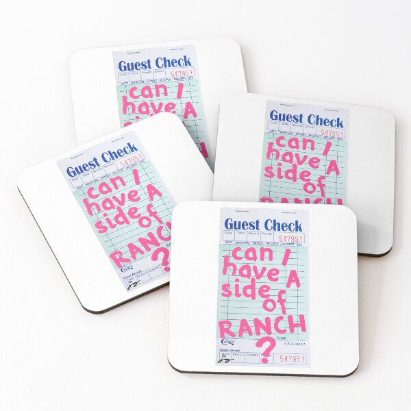 Item preview, Can I Have a Side of Ranch? Guest Check Art :) (Pink) designed and sold by dressedbyjord.