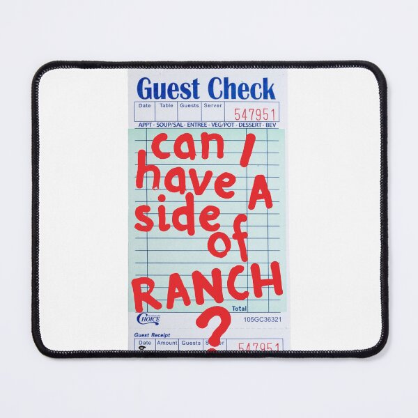 Item preview, Can I Have a Side of Ranch? Guest Check Art :) (Red) designed and sold by dressedbyjord.
