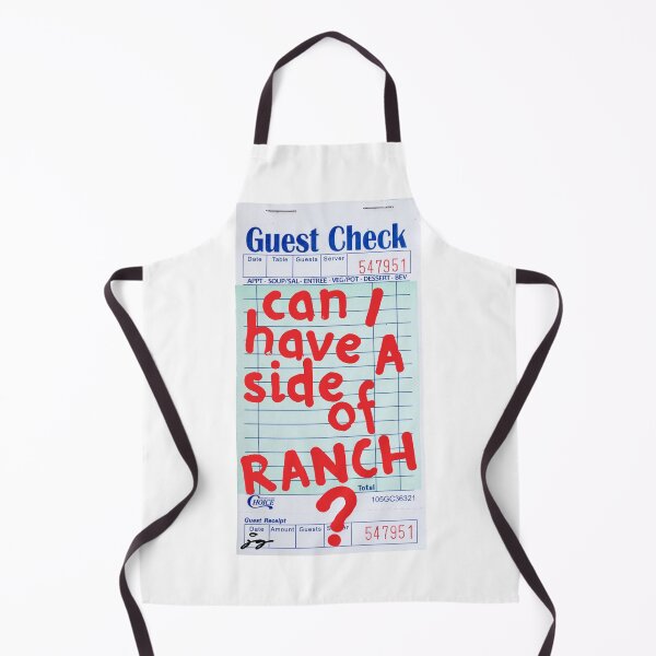 Item preview, Can I Have a Side of Ranch? Guest Check Art :) (Red) designed and sold by dressedbyjord.