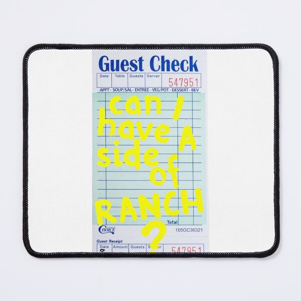 Item preview, Can I Have a Side of Ranch? Guest Check Art :) (Yellow) designed and sold by dressedbyjord.