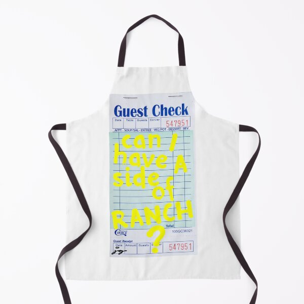 Item preview, Can I Have a Side of Ranch? Guest Check Art :) (Yellow) designed and sold by dressedbyjord.