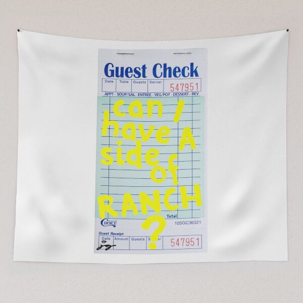 Item preview, Can I Have a Side of Ranch? Guest Check Art :) (Yellow) designed and sold by dressedbyjord.