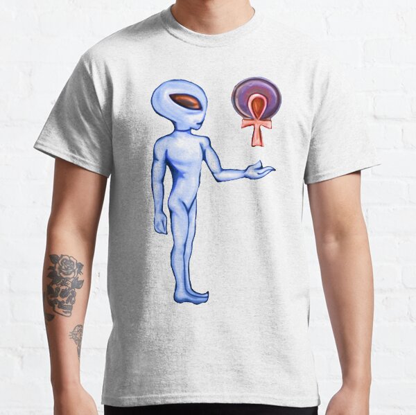 Blue and Red Gray with Ankh Classic T-Shirt