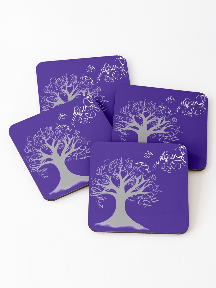 Thumbnail 1 of 5, Coasters (Set of 4), Backwards letter designed and sold by Ranikhan.