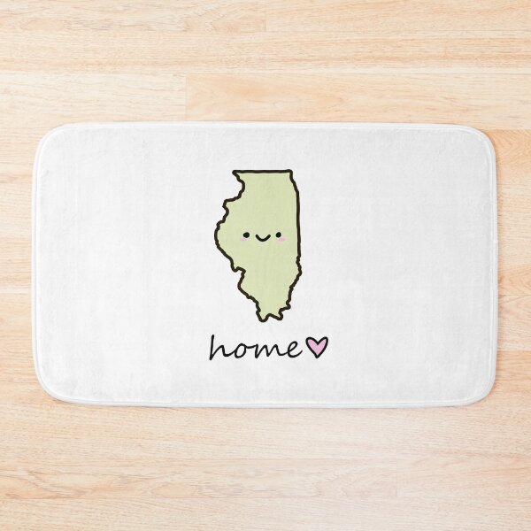 Item preview, cute Illinois happy face home lettering designed and sold by Maple Design Studio.