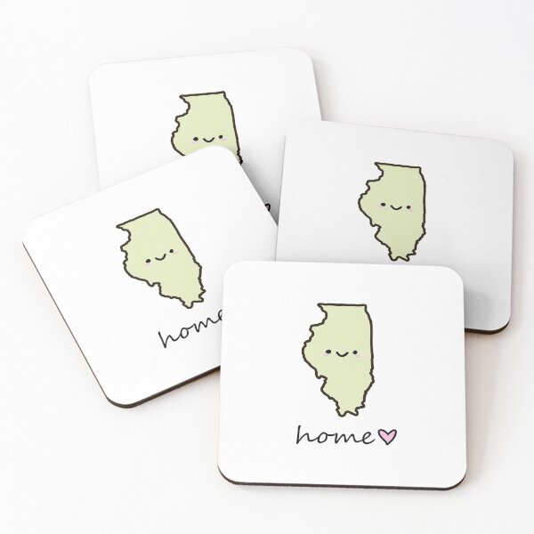 Item preview, cute Illinois happy face home lettering designed and sold by Maple Design Studio.