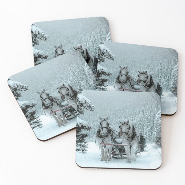 Item preview, White Horses in Snow Fall Wintermood designed and sold by SammyyCruse.