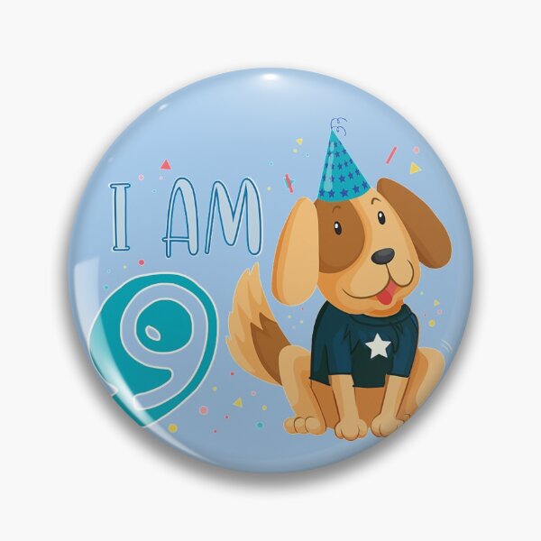 Item preview, 9th Birthday Boy Dog Puppy Children I'm 9 T-Shirt designed and sold by LynnetteKabelma.
