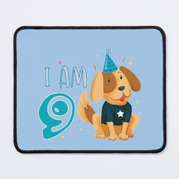 Item preview, 9th Birthday Boy Dog Puppy Children I'm 9 T-Shirt designed and sold by LynnetteKabelma.