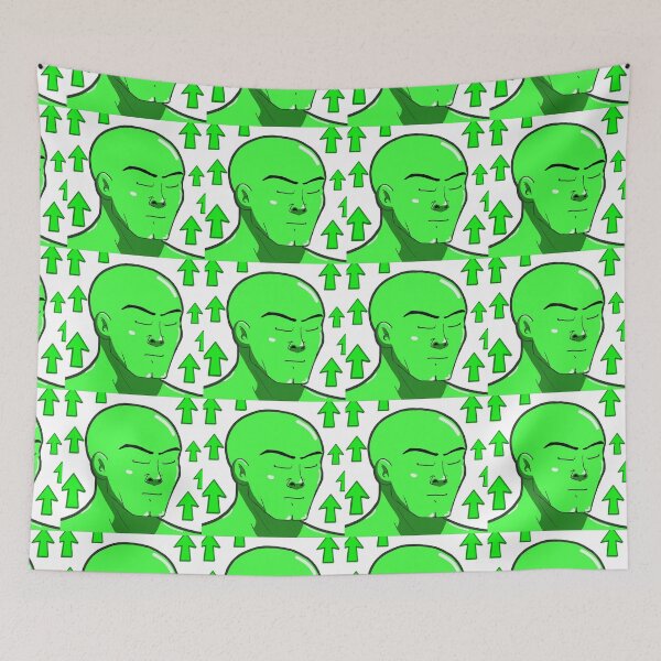 Item preview, Green up Wojak - green arrow - esoteric memes gang designed and sold by Mad-Boy.