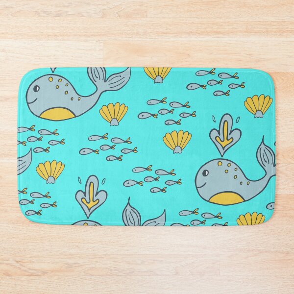 Item preview, Cartoon whale seamless background designed and sold by VinCut.