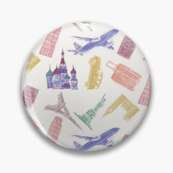 Item preview, International Travel Adventure Wood Block Print designed and sold by Quick Brown Fox Canada.