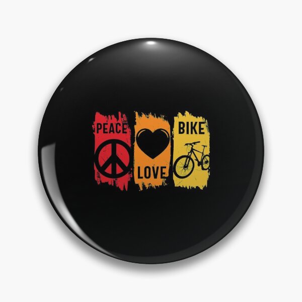 Item preview, Cling T-ShirtRetro Peace Love Bike designed and sold by ChesKeva.