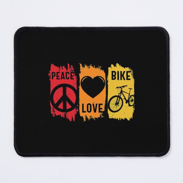 Item preview, Cling T-ShirtRetro Peace Love Bike designed and sold by ChesKeva.