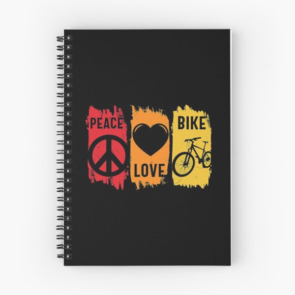 Item preview, Cling T-ShirtRetro Peace Love Bike designed and sold by ChesKeva.