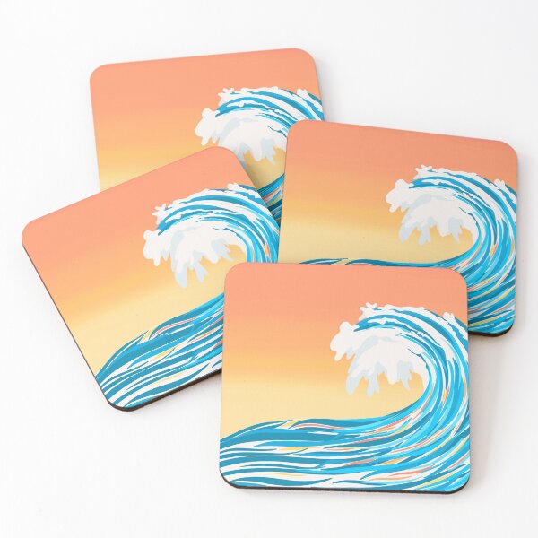Item preview, Ocean Wave Faded Sunset designed and sold by AlishaMSchil.