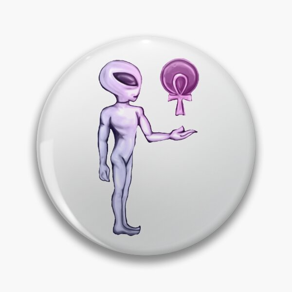 Item preview, Ultraviolet Gray with Ankh designed and sold by Gray Alien Art.