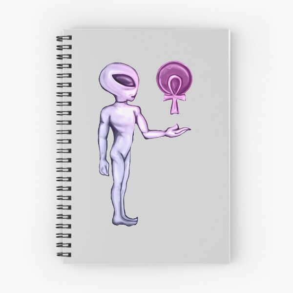 Item preview, Ultraviolet Gray with Ankh designed and sold by Gray Alien Art.