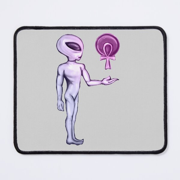 Item preview, Ultraviolet Gray with Ankh designed and sold by Gray Alien Art.