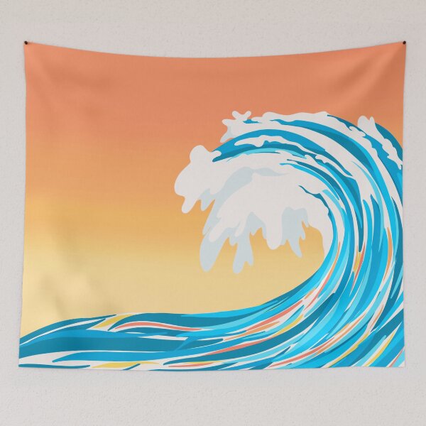 Item preview, Ocean Wave Faded Sunset designed and sold by AlishaMSchil.