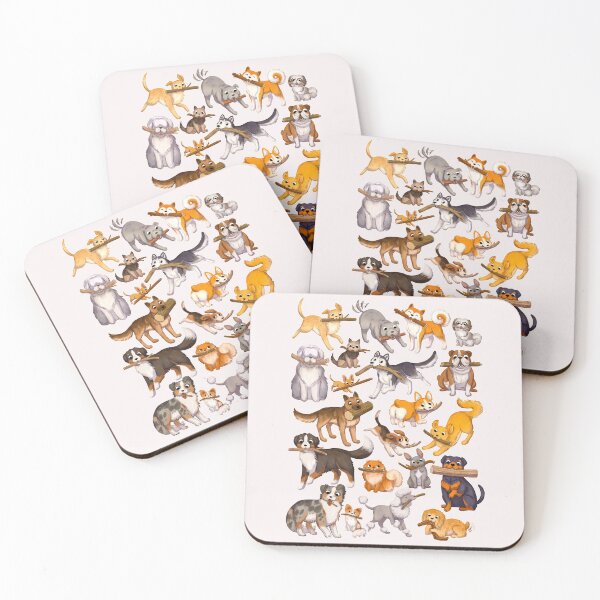 Item preview, Dogs with their sticks  designed and sold by michelledraws.