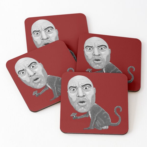 Item preview, Joe Rogan Monkey Eating Mushroom Black and White designed and sold by Core Toggery.