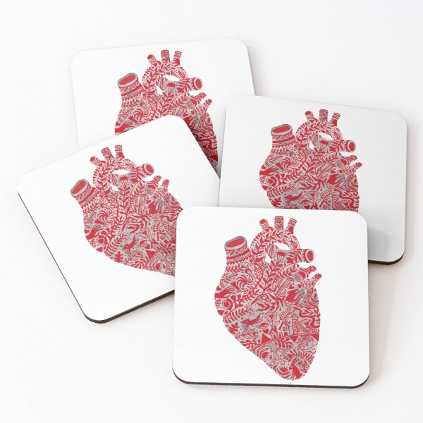 Item preview, Red Lonely hearts anatomical heart designed and sold by DZYONA.