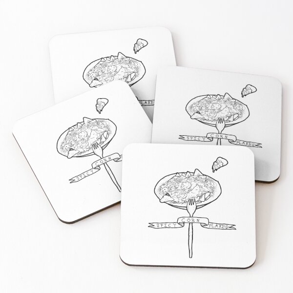 Item preview, Spicy corn flakes (Nachos) tattoo line work designed and sold by Dopamine Dumpster.