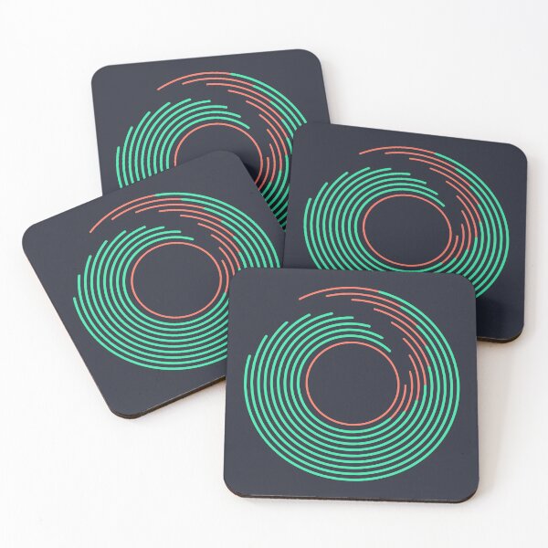 Item preview, Ocean Waves - Green Spiral Wave Art - Modern Abstract Geometric Art designed and sold by jacnotjac.