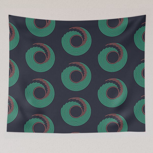 Item preview, Ocean Waves - Green Spiral Wave Art - Modern Abstract Geometric Art designed and sold by jacnotjac.