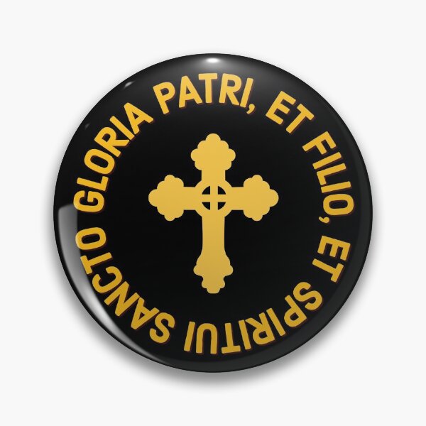 Item preview, Latin Mass Glory Be Prayer Gloria Patri With Cross designed and sold by MaryKunzGoldman.