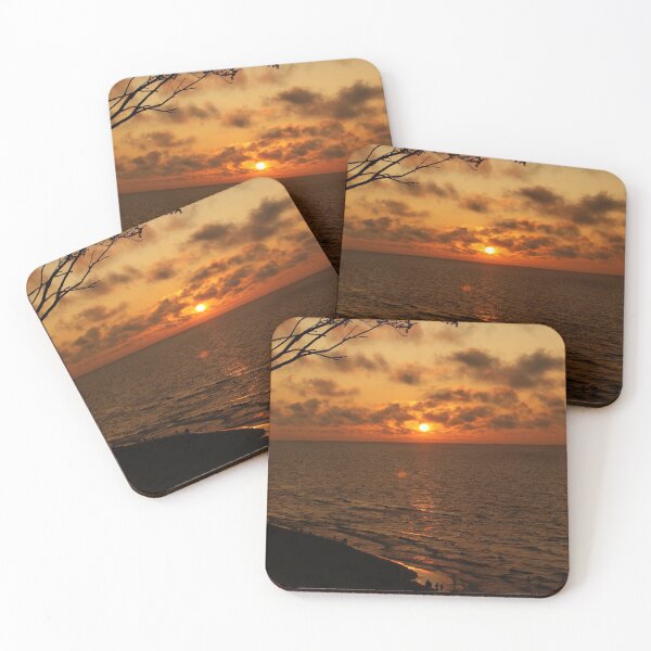 Item preview, Orange Sunset sky Baltic sea designed and sold by Artbymonika.