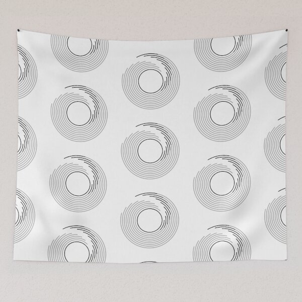 Item preview, Ocean Waves -  Monochrome Spiral Wave Art - Modern Abstract Geometric Art designed and sold by jacnotjac.