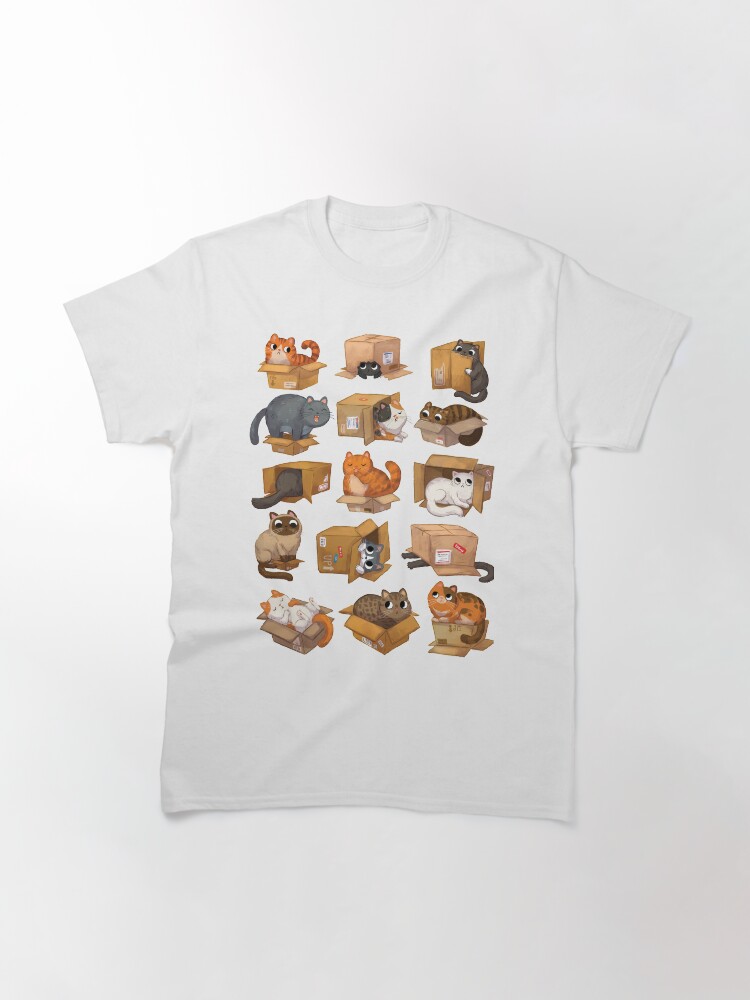 Thumbnail 3 of 7, Classic T-Shirt, Cats In Boxes  designed and sold by michelledraws.